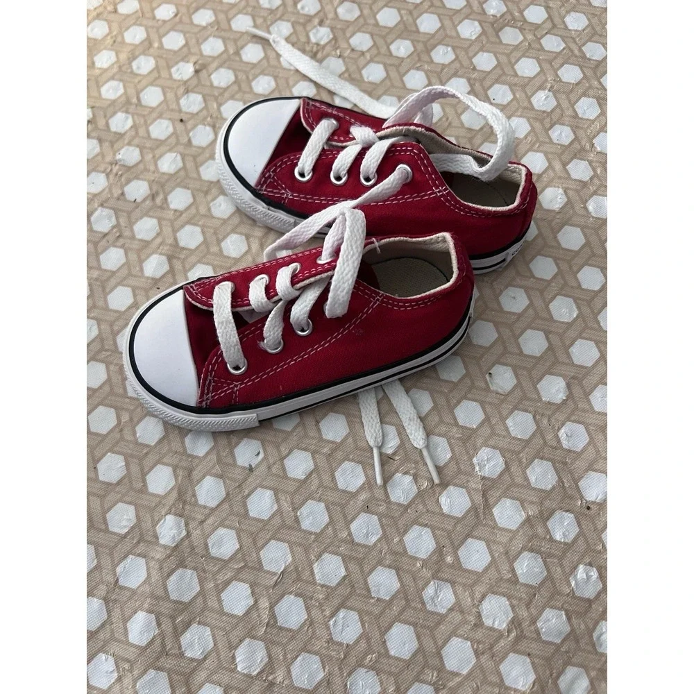Converse Chuck Taylor Red All Star Toddler Shoes‎ 7J236 US Size 6